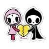 Adios And Ciao Ciao Heart Die Cut Sticker