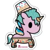 Choco Minty Unicorno Die Cut Sticker