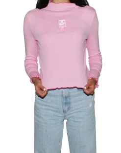 Cozy Strawberry Ribbed Long Sleeve