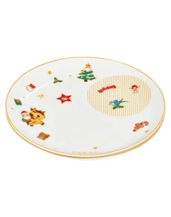 Holiday Wishes 8" Ceramic Plates - Set of two