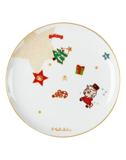 Merry and Bright 8" Ceramic Plates - Set of two