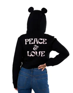 Peace & Bears Cropped Hoodie