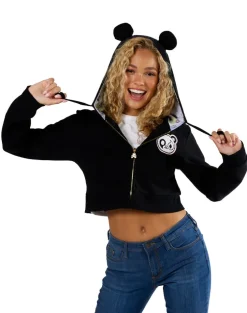 Peace & Bears Cropped Hoodie
