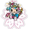Sakura Mozzarella Die Cut Sticker
