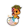 Sunset Coral Mermicorno Die Cut Sticker