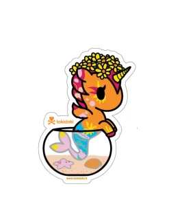 Sunset Coral Mermicorno Die Cut Sticker